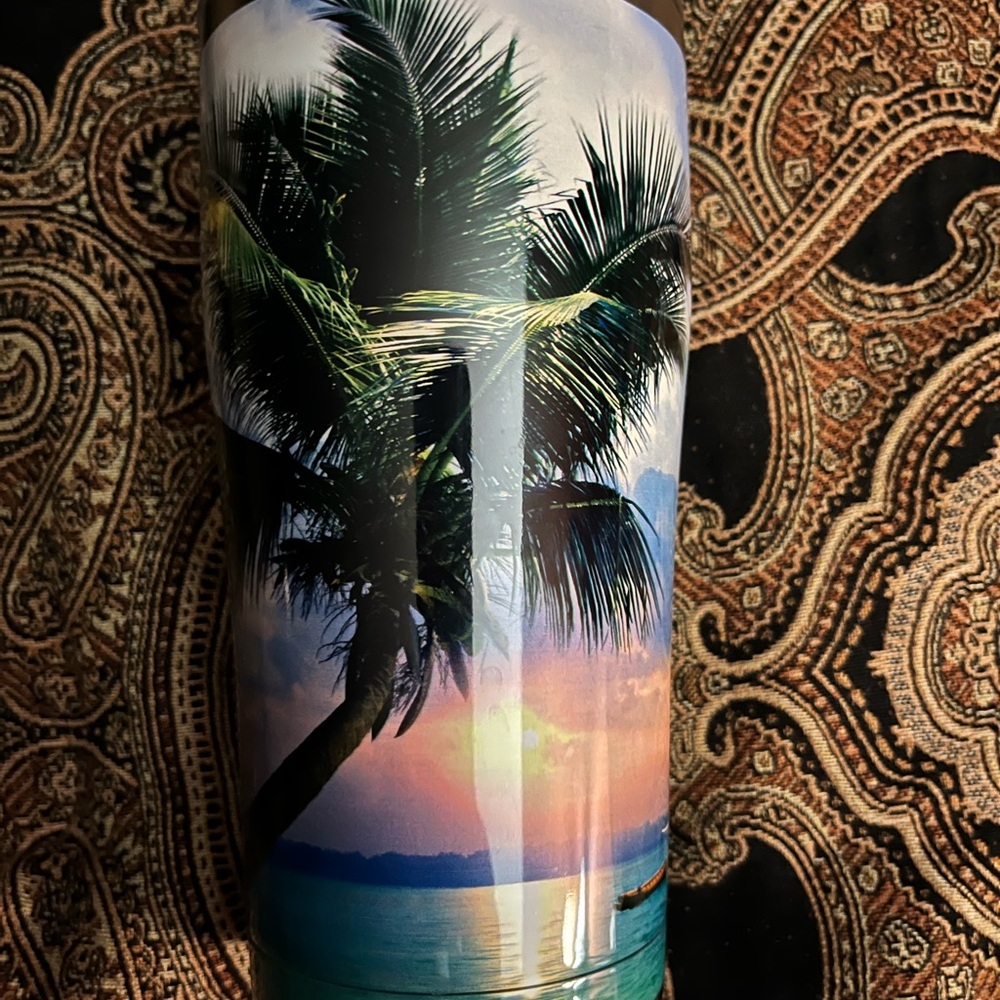 SIC tumbler with tervis  Tropical Palm Tree wrap